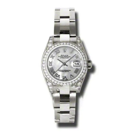 Original Rolex Lady Datejust 26 Mother of Pearl Dial 18K White Gold Oyster Bracelet Automatic Watch 179159MRO JMS always Bracelets Original Rolex Lady Datejust 26 Mother of Pearl Dial 18K White Gold Oyster Bracelet Automatic Watch 179159MRO JMS always Bracelets