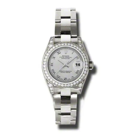 Original Rolex Lady Datejust 26 Silver Dial 18K White Gold Oyster Bracelet Automatic Watch 179159SRO JMS always Bracelets Original Rolex Lady Datejust 26 Silver Dial 18K White Gold Oyster Bracelet Automatic Watch 179159SRO JMS always Bracelets