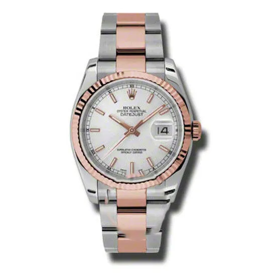 Original Rolex Oyster Perpetual Datejust 36 Silver Dial Stainless Steel and 18K Everose Gold Bracelet Automatic Mens Watch 116231SSO JMS always Bracelets Original Rolex Oyster Perpetual Datejust 36 Silver Dial Stainless Steel and 18K Everose Gold Bracelet Automatic Mens Watch 116231SSO JMS always Bracelets
