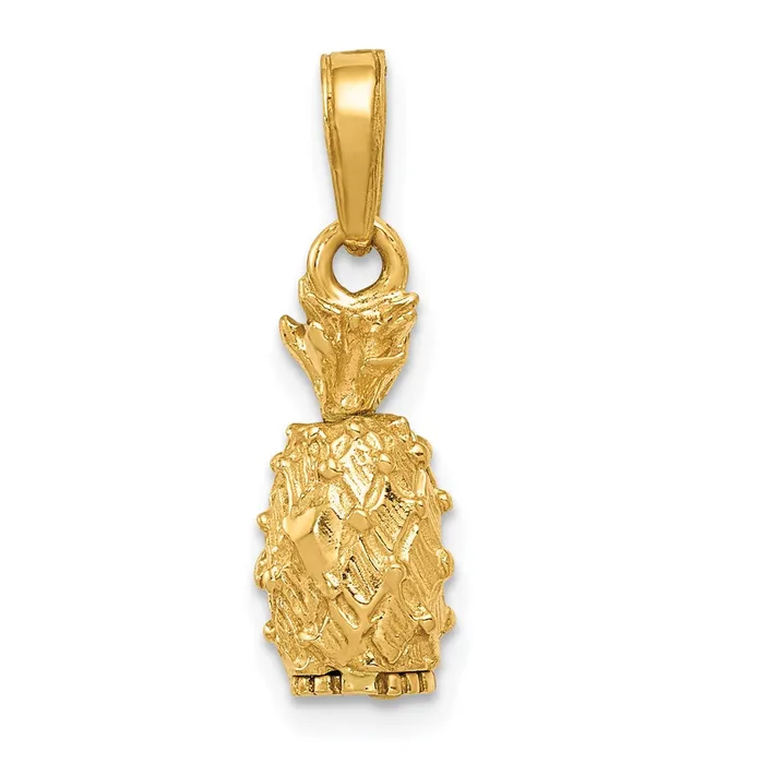 PreStyled Sets Goldia 14k Yellow Gold 3D Pineapple Pendant