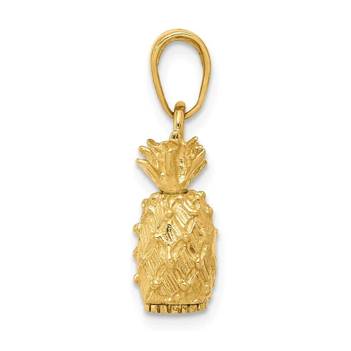 PreStyled Sets Goldia 14k Yellow Gold 3D Pineapple Pendant