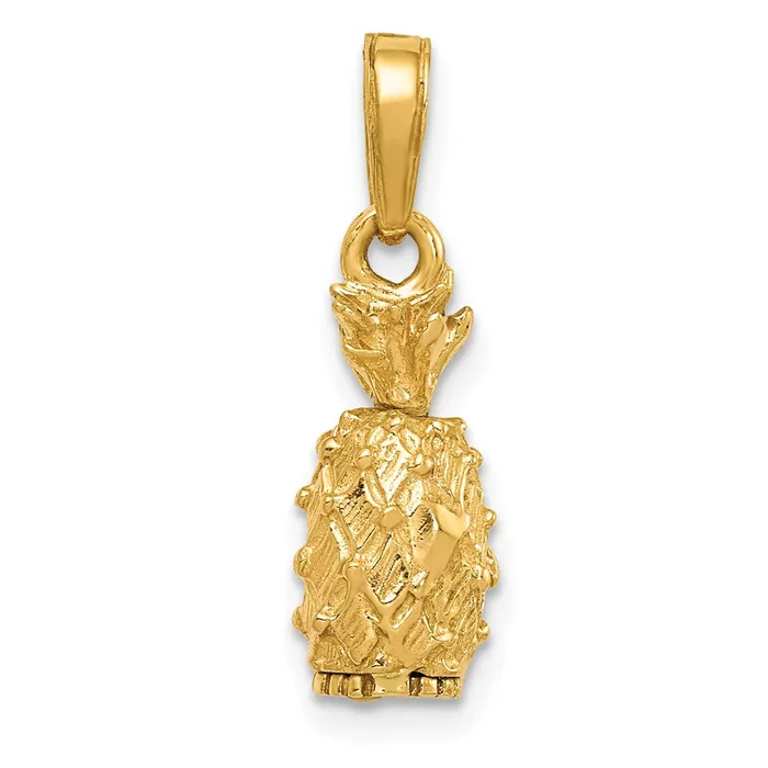 PreStyled Sets Goldia 14k Yellow Gold 3D Pineapple Pendant