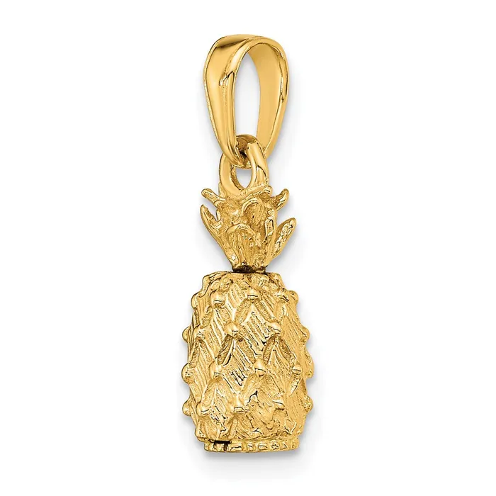 PreStyled Sets Goldia 14k Yellow Gold 3D Pineapple Pendant