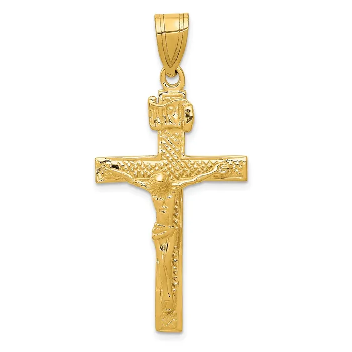 PreStyled Sets Goldia 14k Yellow Gold INRI Crucifix Pendant