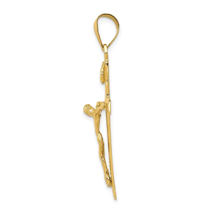 PreStyled Sets Goldia 14k Yellow Gold INRI Crucifix Pendant