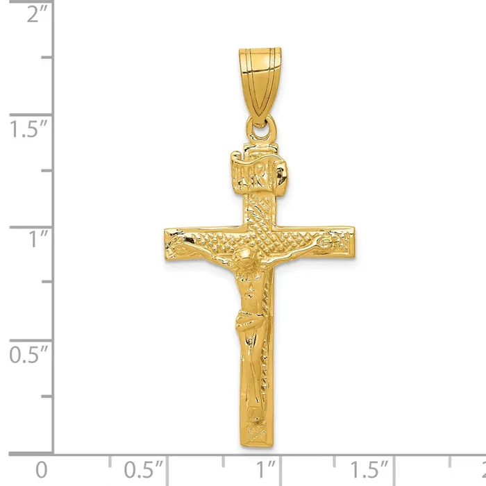 PreStyled Sets Goldia 14k Yellow Gold INRI Crucifix Pendant