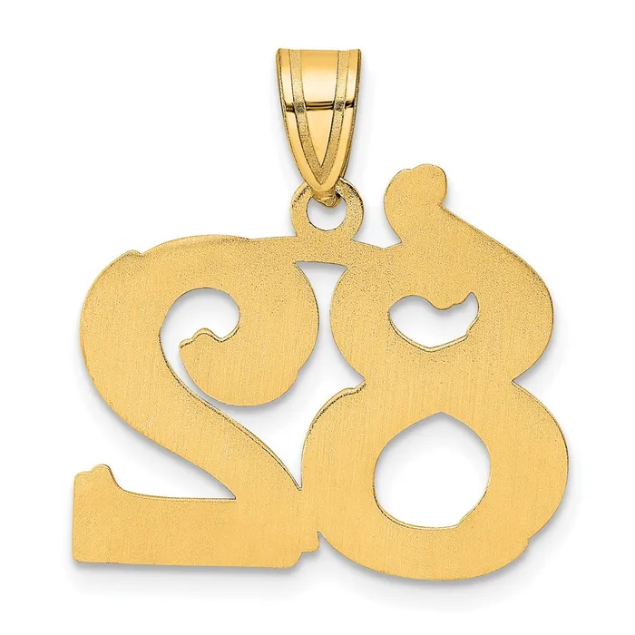 PreStyled Sets Goldia 14k Yellow Gold Polished Etched Number 82 Pendant