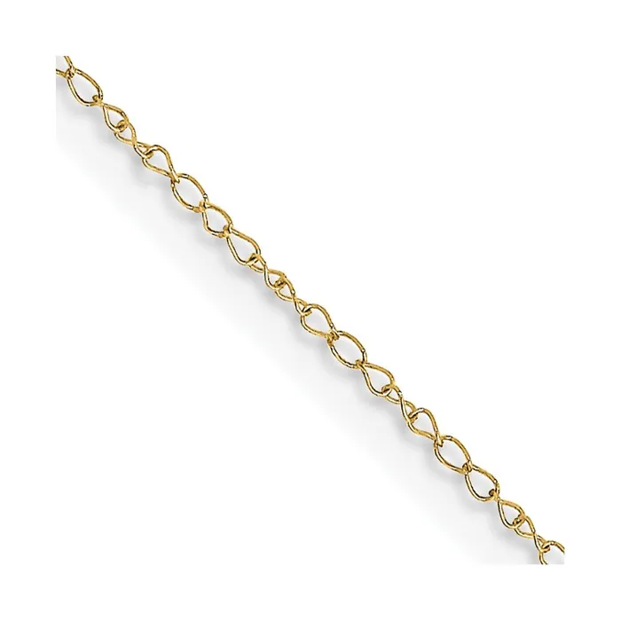 QGold Necklaces 10K Yellow Gold 42mm Carded Curb Chain Necklace