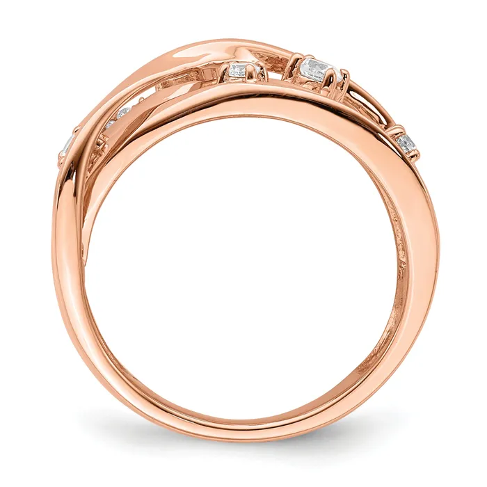Rings 14k Rose Gold 15 Ct Lab Grown Diamond VSSI G Fashion Ring Goldia
