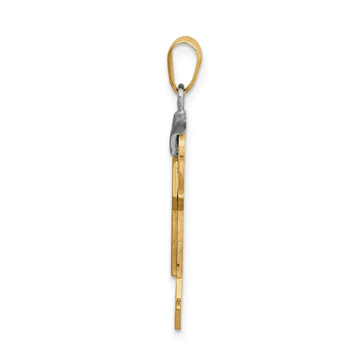 Rings 14k Two tone AA Diamond Kid Pendant Goldiacom