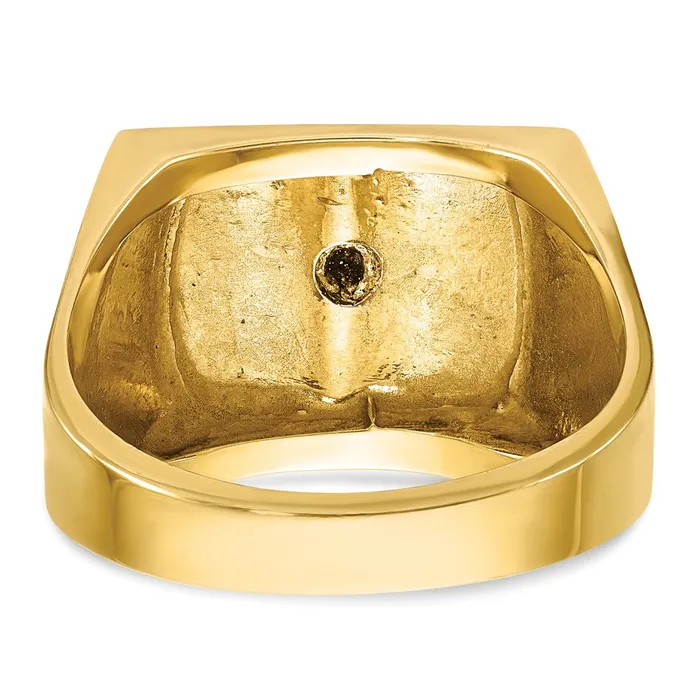 Rings 14k Twotone Gold Mens Polished and Textured with Blue Enamel Blue Lodge Master Masonic Ring Goldia