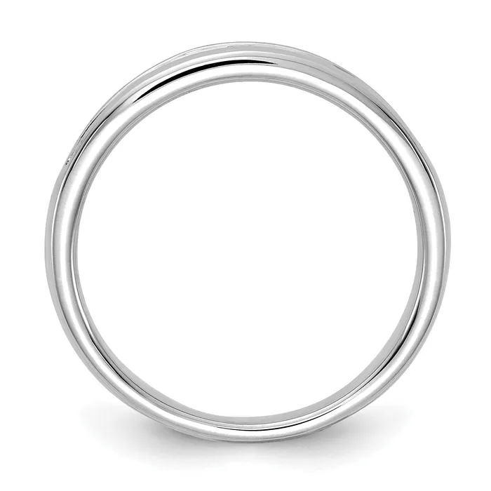 Rings 14k White Gold 13 Ct Lab Grown Diamond VSSI G Channel Set Band Ring Goldia