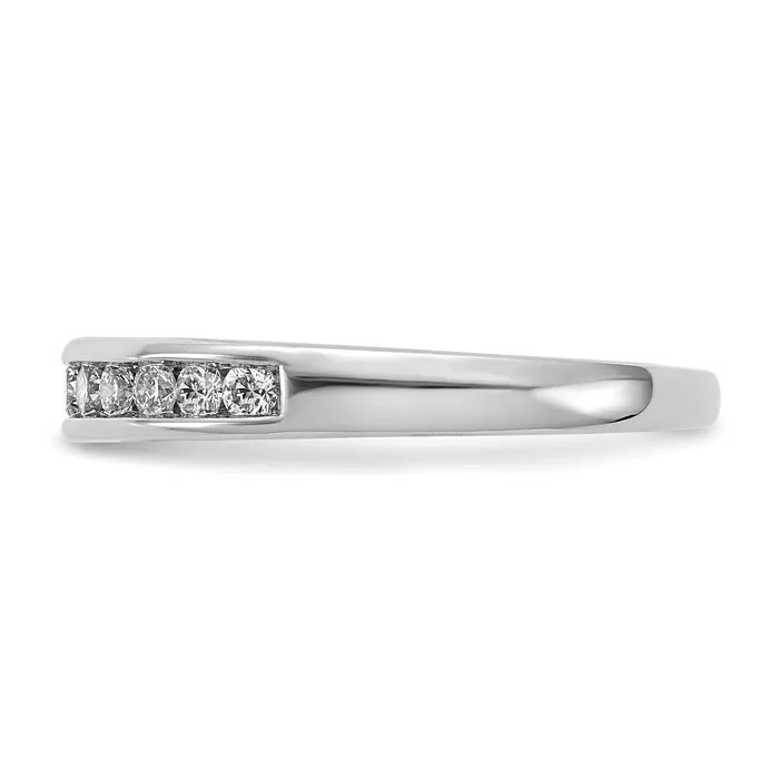 Rings 14k White Gold 13 Ct Lab Grown Diamond VSSI G Channel Set Band Ring Goldia