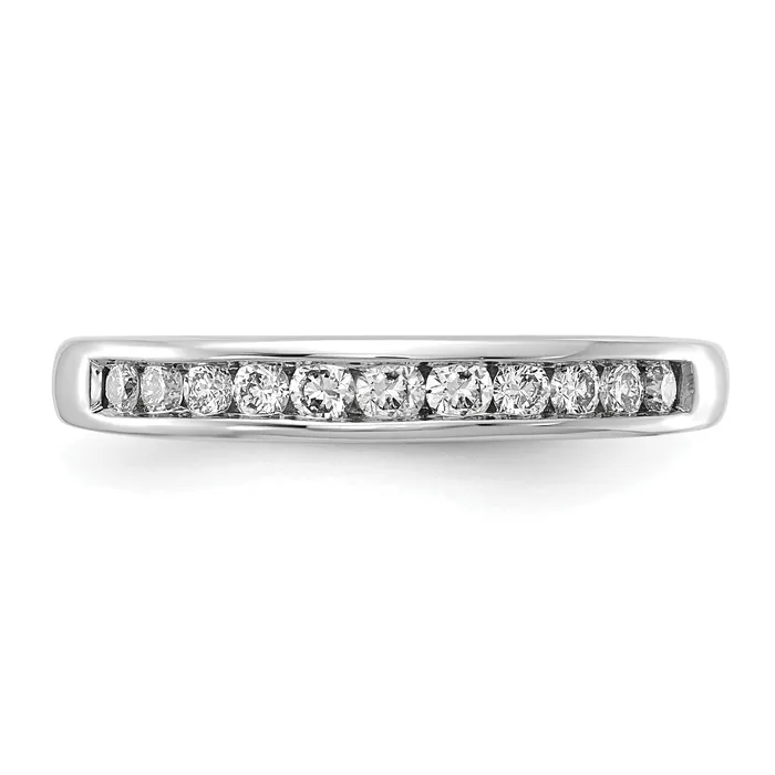 Rings 14k White Gold 13 Ct Lab Grown Diamond VSSI G Channel Set Band Ring Goldia