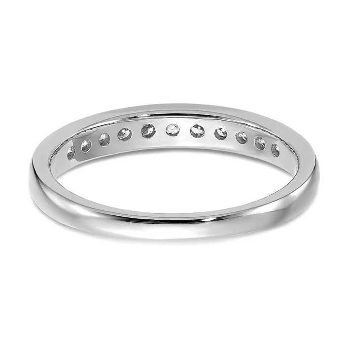 Rings 14k White Gold 13 Ct Lab Grown Diamond VSSI G Channel Set Band Ring Goldia
