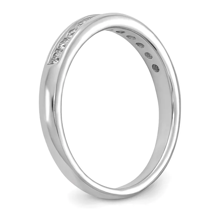 Rings 14k White Gold 13 Ct Lab Grown Diamond VSSI G Channel Set Band Ring Goldia