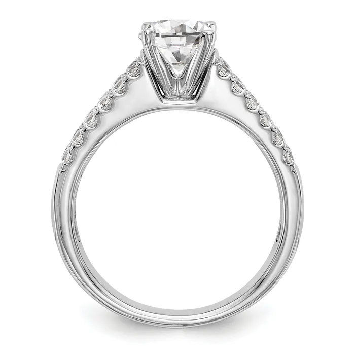 Rings 14K White Gold Diamond Peg Set CZ Engagement Ring Goldiacom