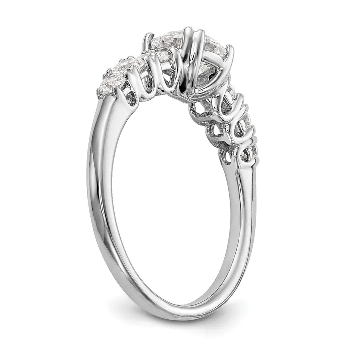 Rings 14K White Gold Simulated Diamond Engagement Ring Goldiacom