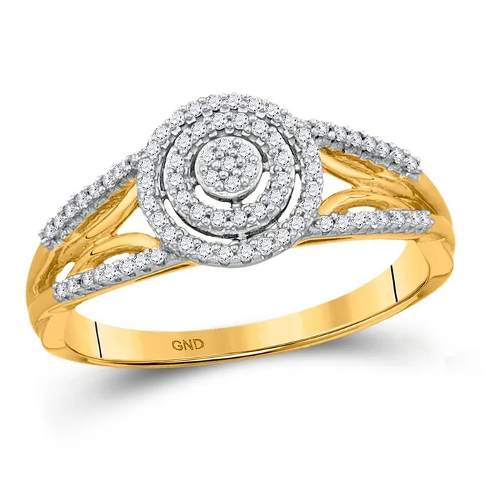 Rings gndatlanta 10k Yellow Gold Diamond Bridal Engagement Ring 15 Cttw