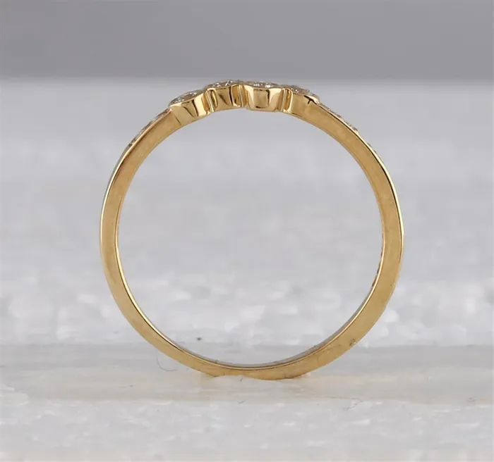 Rings gndatlanta 10k Yellow Gold Round Diamond Stackable Band Ring 15 Cttw