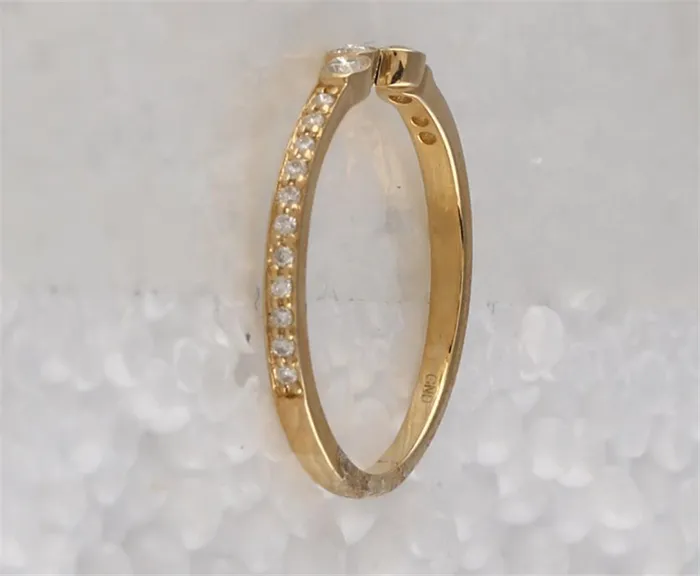 Rings gndatlanta 10k Yellow Gold Round Diamond Stackable Band Ring 15 Cttw