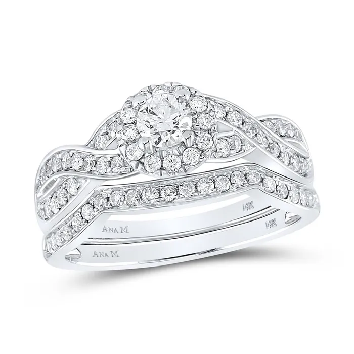 Rings gndatlanta 14k White Gold Round Diamond Bridal Wedding Ring Set 14 Cttw Rings gndatlanta 14k White Gold Round Diamond Bridal Wedding Ring Set 14 Cttw