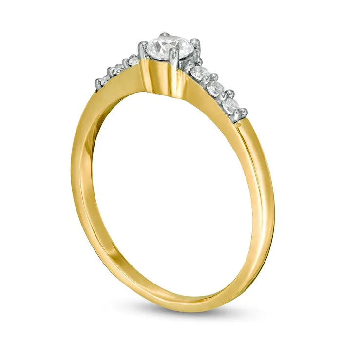 Rings Goldia 033 CT TW Natural Diamond Engagement Ring in Solid 10K Yellow Gold Rings Goldia 033 CT TW Natural Diamond Engagement Ring in Solid 10K Yellow Gold