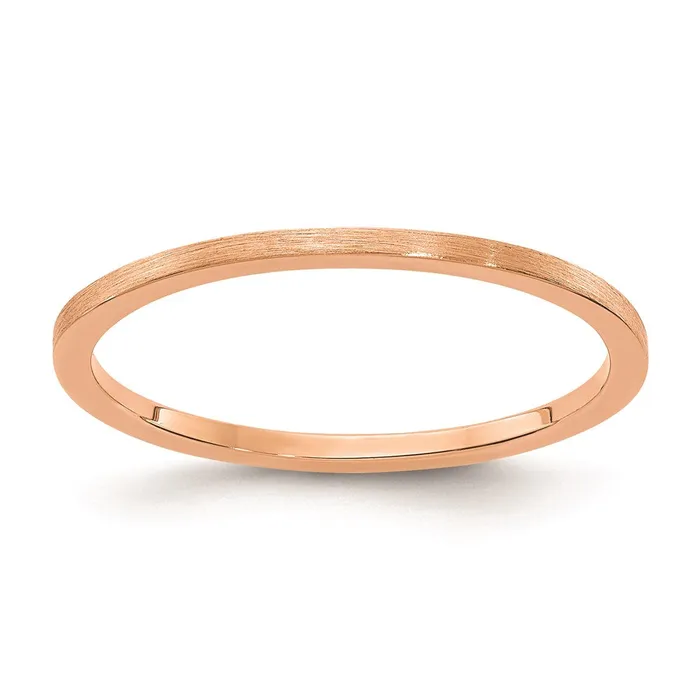 Rings Goldia 10K Rose Gold 12mm Flat Satin Stackable Mens Ladies Wedding Band Ring Rings Goldia 10K Rose Gold 12mm Flat Satin Stackable Mens Ladies Wedding Band Ring
