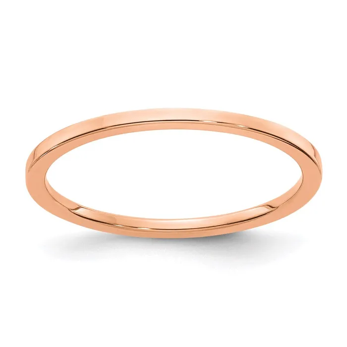 Rings Goldia 10K Rose Gold 12mm Flat Stackable Mens Ladies Wedding Band Ring Rings Goldia 10K Rose Gold 12mm Flat Stackable Mens Ladies Wedding Band Ring