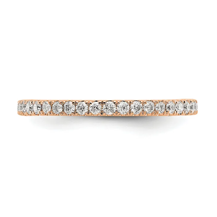 Rings Goldia 14k Rose Gold 12 Ct Lab Grown Diamond VSSI G Shared Prong Eternity Band Ring