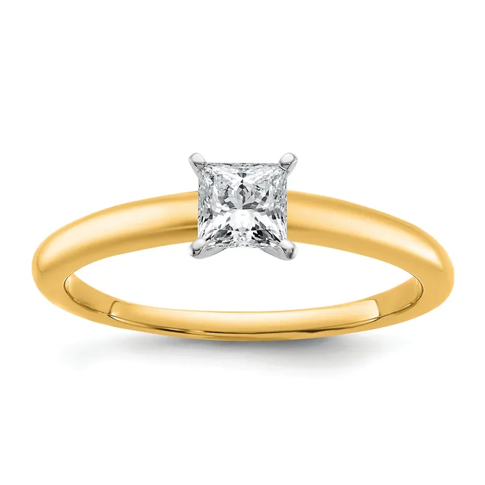 Rings Goldia 14k Twotone 12 Ct Lab Grown Diamond VSSI G Princess Solitare Engagement Ring Rings Goldia 14k Twotone 12 Ct Lab Grown Diamond VSSI G Princess Solitare Engagement Ring