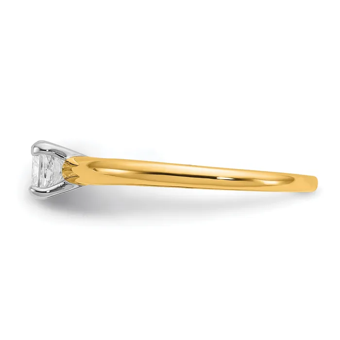 Rings Goldia 14k Twotone 12 Ct Lab Grown Diamond VSSI G Princess Solitare Engagement Ring