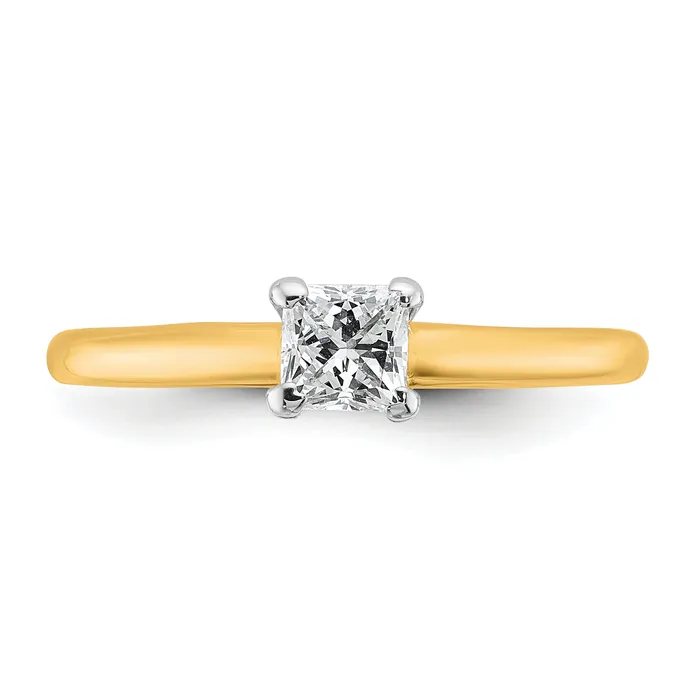 Rings Goldia 14k Twotone 12 Ct Lab Grown Diamond VSSI G Princess Solitare Engagement Ring