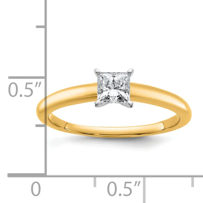 Rings Goldia 14k Twotone 12 Ct Lab Grown Diamond VSSI G Princess Solitare Engagement Ring