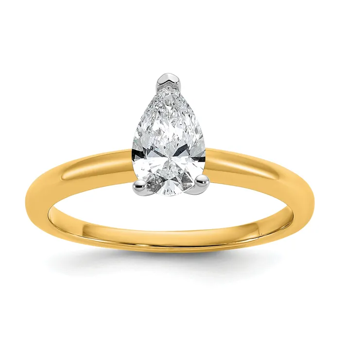Rings Goldia 14k Twotone 34 Ct Certified Lab Grown Diamond VSSI G Pear Solitare Engagement Ring Rings Goldia 14k Twotone 34 Ct Certified Lab Grown Diamond VSSI G Pear Solitare Engagement Ring