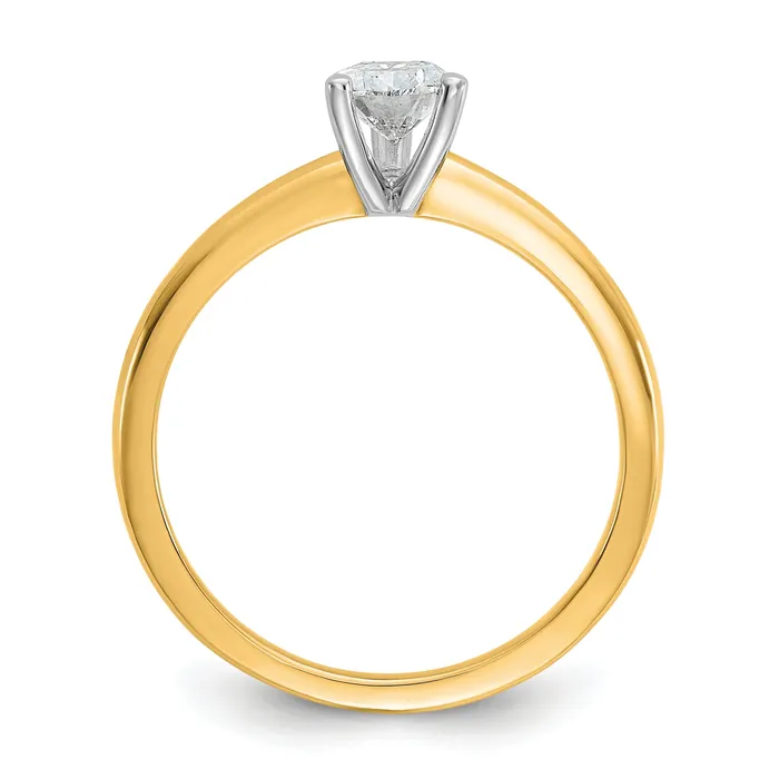 Rings Goldia 14k Twotone 34 Ct Certified Lab Grown Diamond VSSI G Pear Solitare Engagement Ring