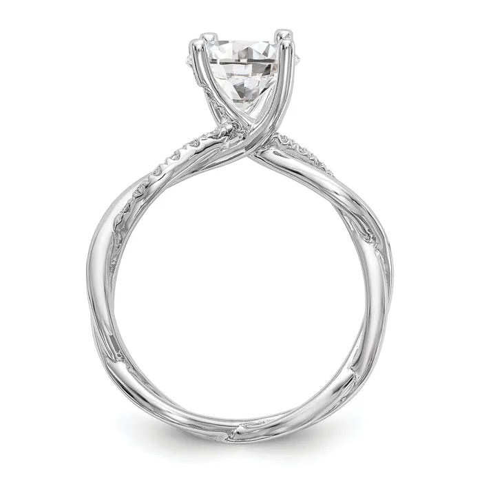 Rings Goldia 14k White Gold 15 Ct Lab Grown Diamond VSSI G 34 Ct Center Round Bypass Engagement Ring