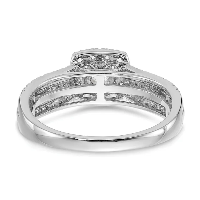Rings Goldia 14k White Gold 1 Ct Lab Grown Diamond VSSI G Round Halo Engagement Ring
