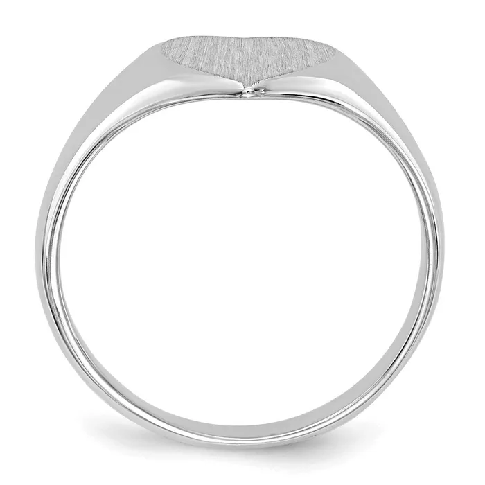 Rings Goldia 14k White Gold 100x100mm Closed Back Heart Signet Ring