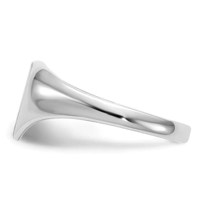 Rings Goldia 14k White Gold 100x100mm Closed Back Heart Signet Ring