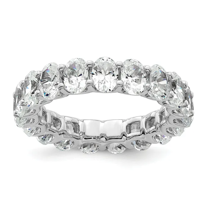 Rings Goldia 14k White Gold 14KW Oval Lab Grown Diamond VSSI G Eternity Band Ring Rings Goldia 14k White Gold 14KW Oval Lab Grown Diamond VSSI G Eternity Band Ring