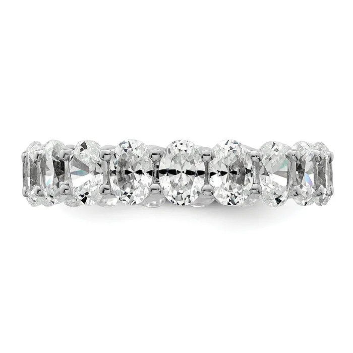 Rings Goldia 14k White Gold 14KW Oval Lab Grown Diamond VSSI G Eternity Band Ring