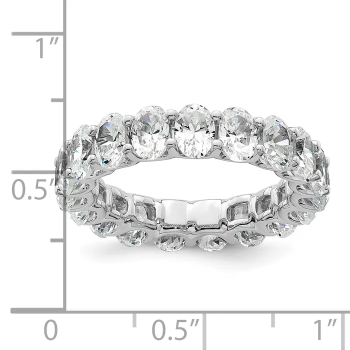 Rings Goldia 14k White Gold 14KW Oval Lab Grown Diamond VSSI G Eternity Band Ring