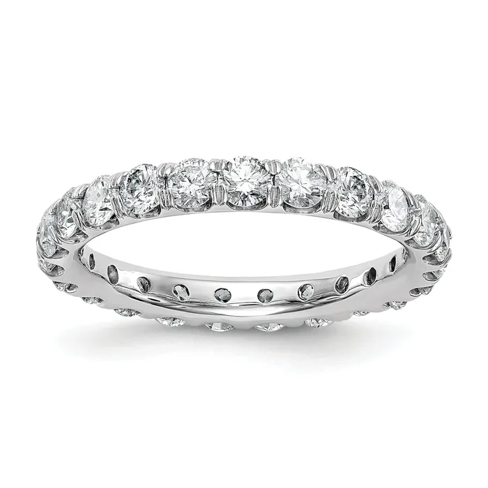 Rings Goldia 14k White Gold 2 Ct Lab Grown Diamond VSSI G Shared Prong Eternity Band Ring Rings Goldia 14k White Gold 2 Ct Lab Grown Diamond VSSI G Shared Prong Eternity Band Ring