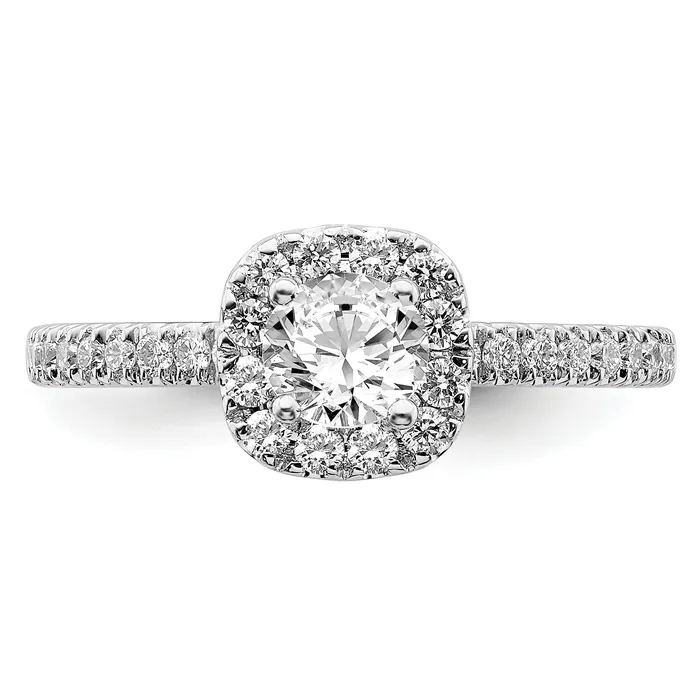 Rings Goldia 14k White Gold 34 Ct Lab Grown Diamond VSSI G Round Halo Engagement Ring