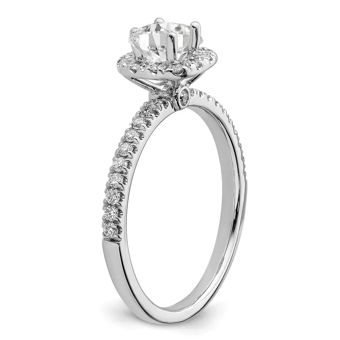 Rings Goldia 14k White Gold 34 Ct Lab Grown Diamond VSSI G Round Halo Engagement Ring