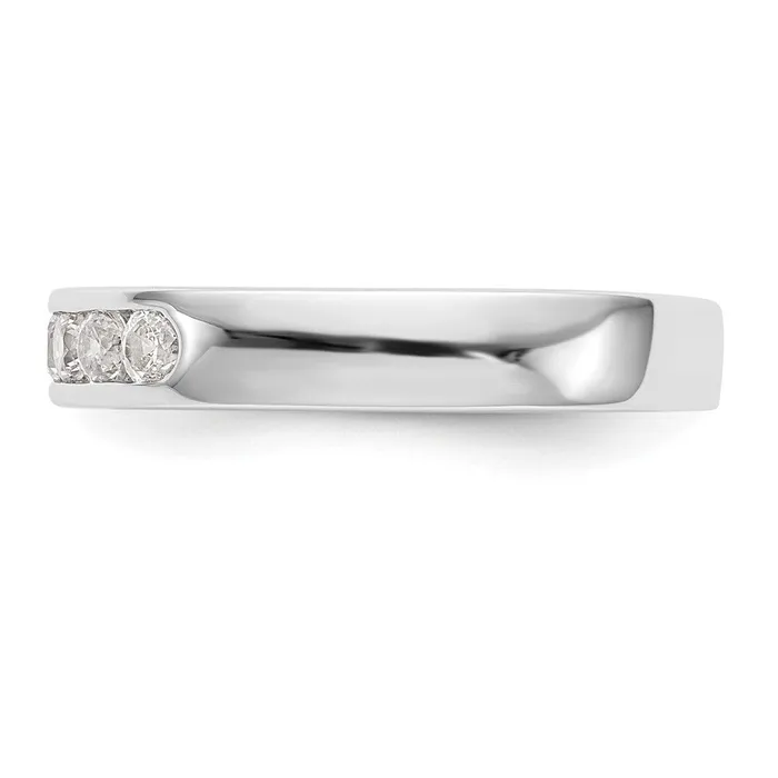 Rings Goldia 14k White Gold 5Stone 13 carat Round Diamond Complete Channel Band