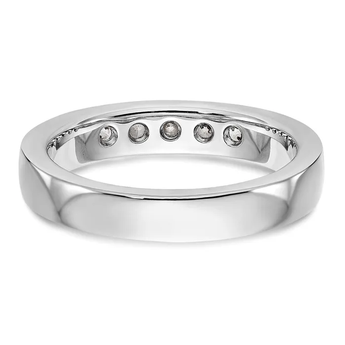 Rings Goldia 14k White Gold 5Stone 13 carat Round Diamond Complete Channel Band