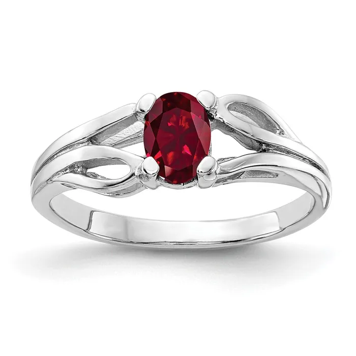 Rings Goldia 14k White Gold 6x4mm Oval Created Ruby ring