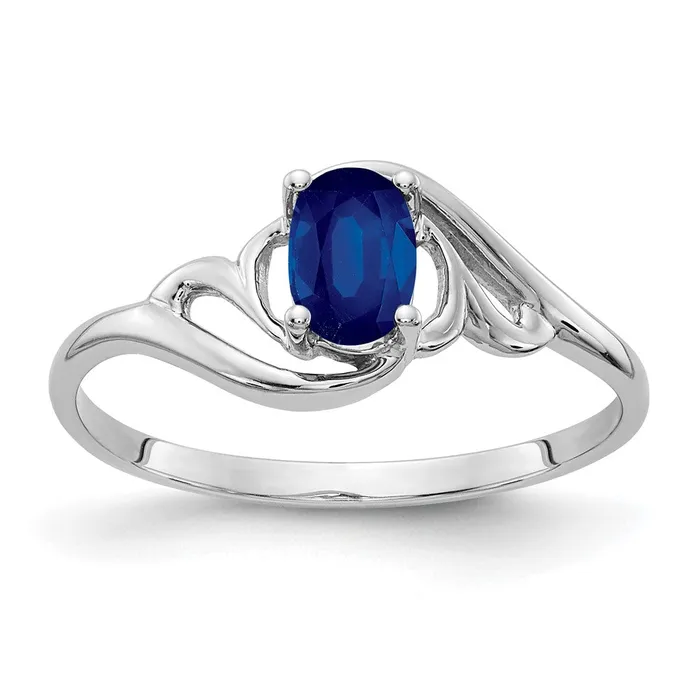 Rings Goldia 14k White Gold 6x4mm Oval Sapphire ring